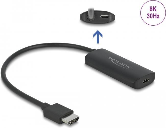 DeLOCK Adapter HDMI-A Stecker zu USB Type-C™ Buchse (DP Alt Mode) 8K (64212)
