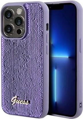 GUESS Hard Cover Script Logo Purple, für iPhone 14 Pro Max, GUHCP14XPSFDGSU (GUHCP14XPSFDGSU)