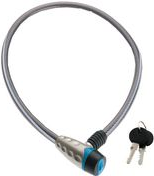 BURG-WÄCHTER Kabel-Fahrradschloss 650 80 Reflex, 800 mm schwarz, mit Reflektionsstreifen, Seilschloss mit Stift - 1 Stück (34100)