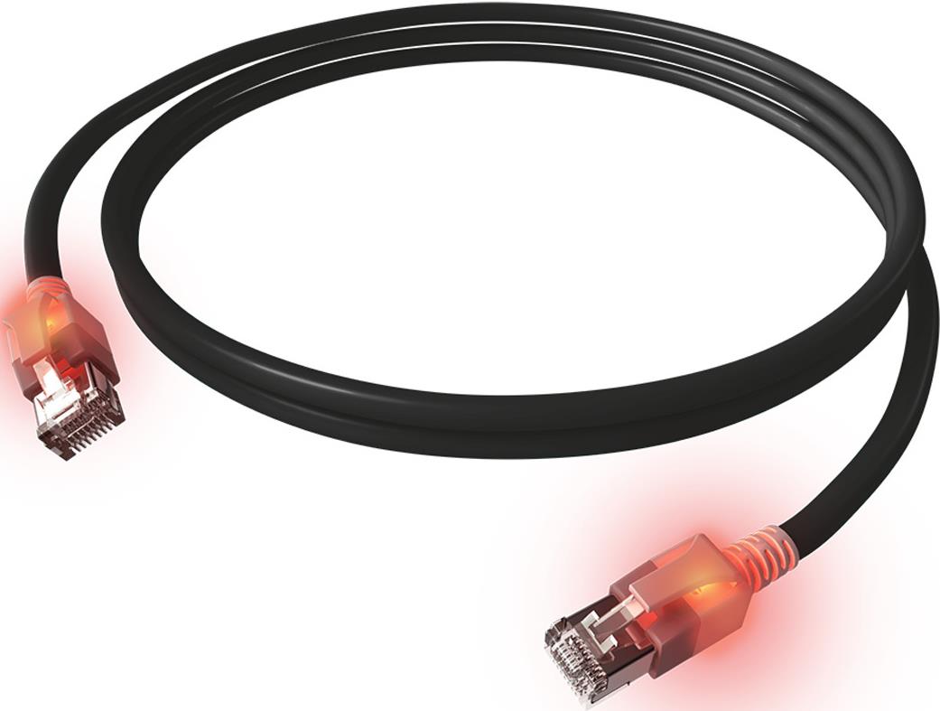 ZVK EasyLan KupferPatchkabel Kat6A LED Kat 6A gesch.schwarz 7,5m CS1OSADAD0075 (CS1OSADAD0075)