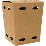 PAPSTAR Pommes-Frites-Box "pure", Maße: 140 x 145 x 145 mm aus FSC-zertifiziertem Frischfaserkarton mit Bio - 1 Stück (87263)