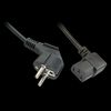 Lindy - Stromkabel - CEE 7/7 (SCHUKO) (S) bis IEC 60320 C13 - 2,0m - gewinkelt - Schwarz (30345)