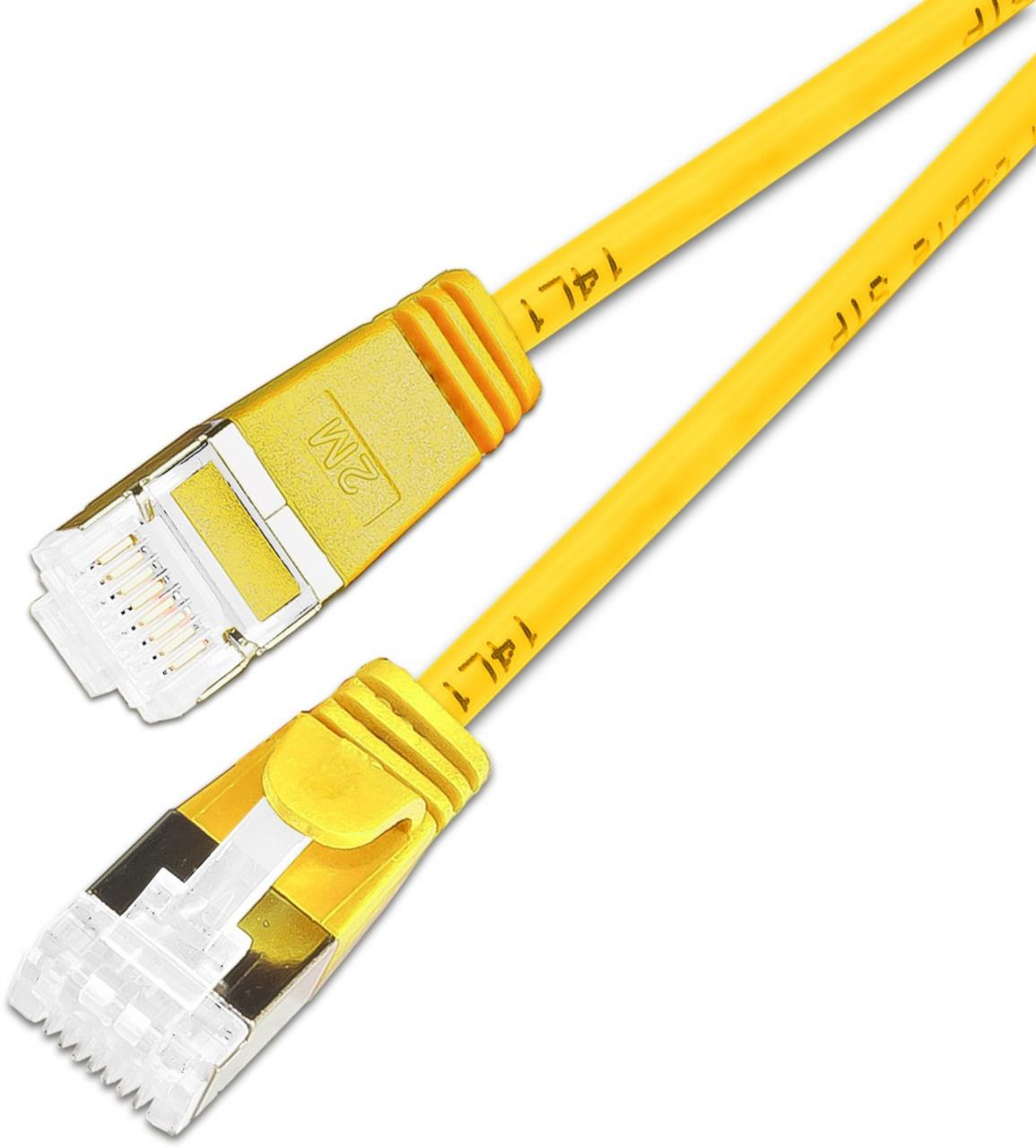 Wirewin SLIM-LS-K6A 1.5 YE 60 Cat6a U/FTP 1,5 m Gelb