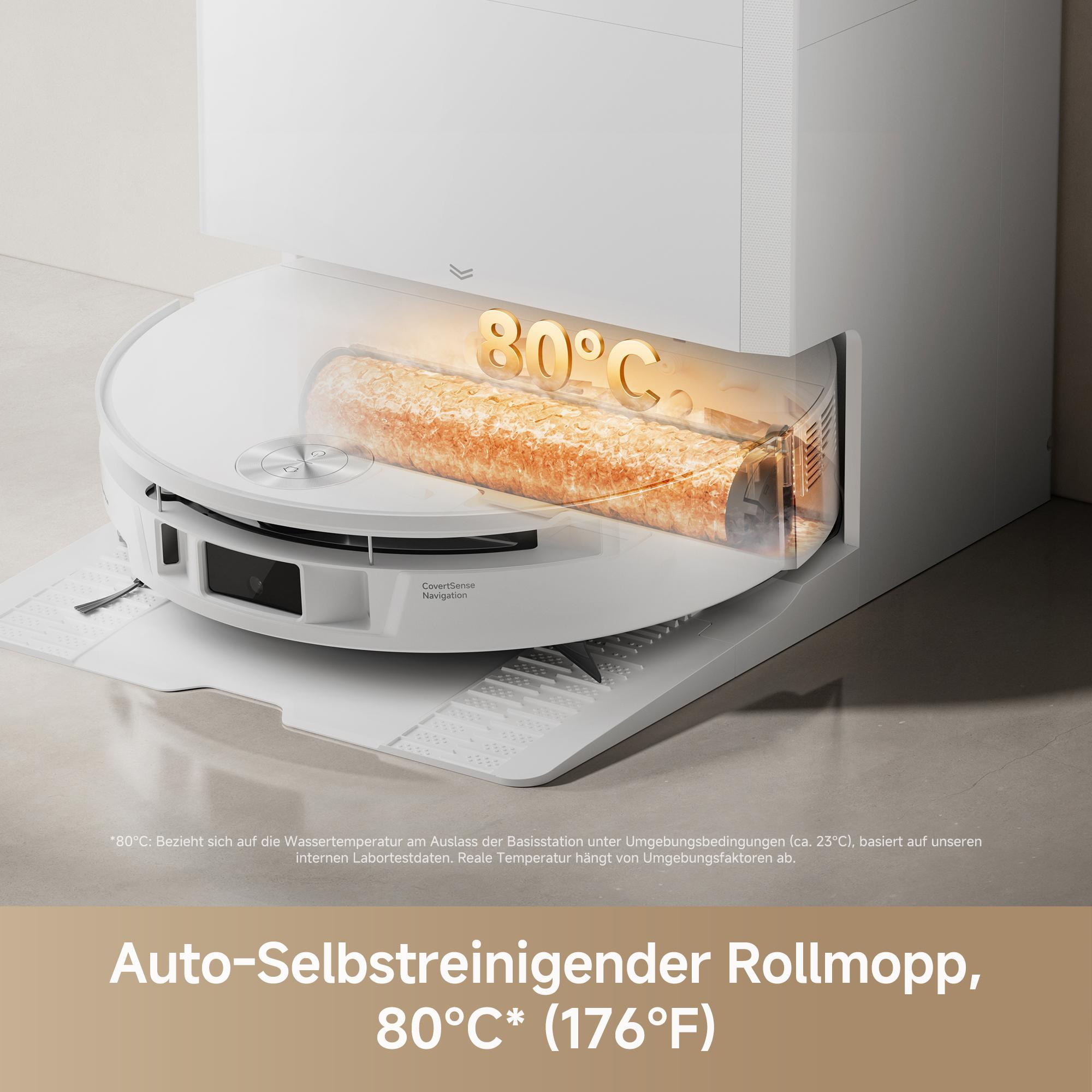 MOVA S70 Roller Saug-Wisch-Roboter mit Reinigungsstation 28.000 Pa 90 mm Höhe Weiß