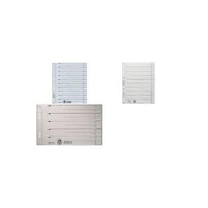 LEITZ Trennblätter, DIN A5 quer, Kraftkarton 200 g-qm, grau Blanko-Registertaben können in verschiedenen Längen ausge- (1656-00-85)