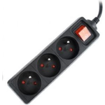 Gembird EG-PSU3F-01 Spannungsschutz 3 AC-Ausgänge 230 V Schwarz 0,6 m (EG-PSU3F-01)