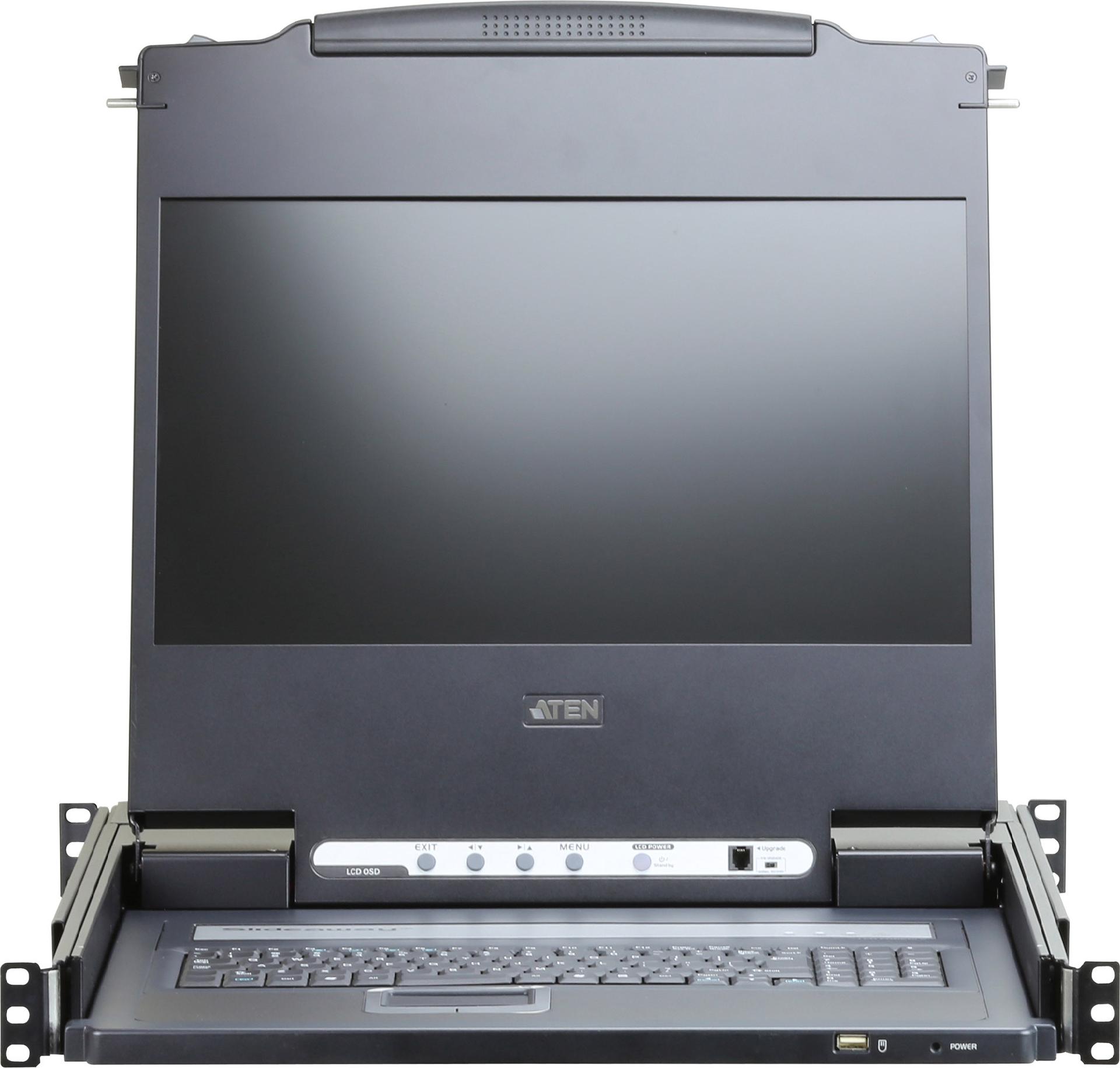ATEN CL6700MW KVM-Konsole 17,3" Full HD HDMI DVI VGA Deutsches Layout Schwarz
