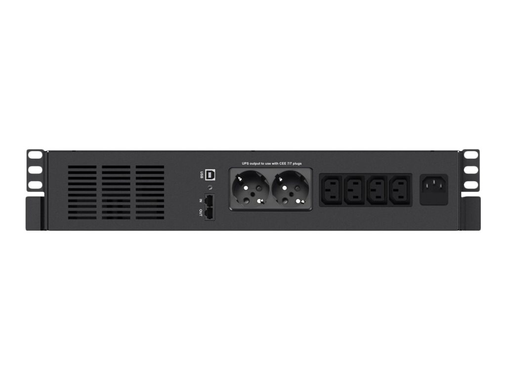 Infosec X4 RM Plus 800 USV 480 W / 800 VA Line-Interactive 19" Rack Schwarz