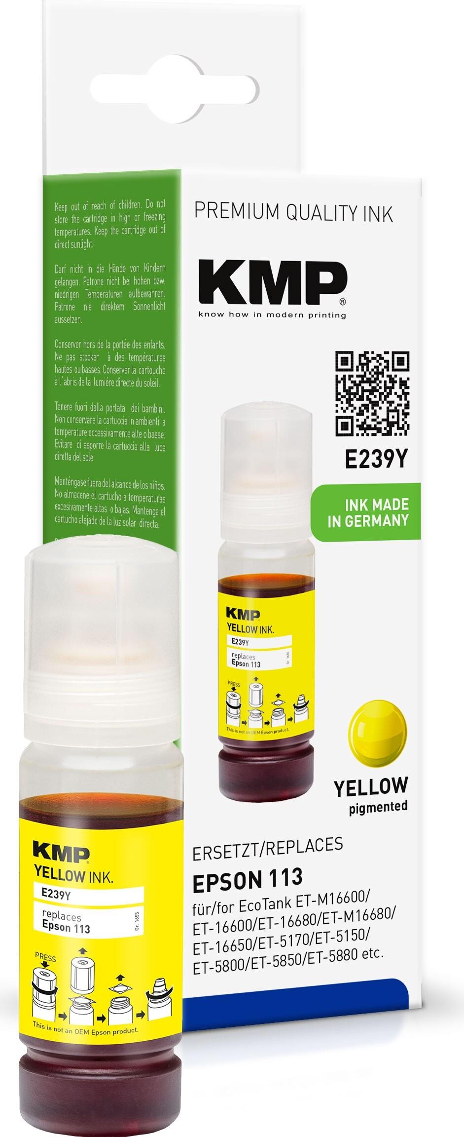 KMP 1655,0009 Druckerpatrone 1 Stück(e) Kompatibel Gelb (1655,0009)