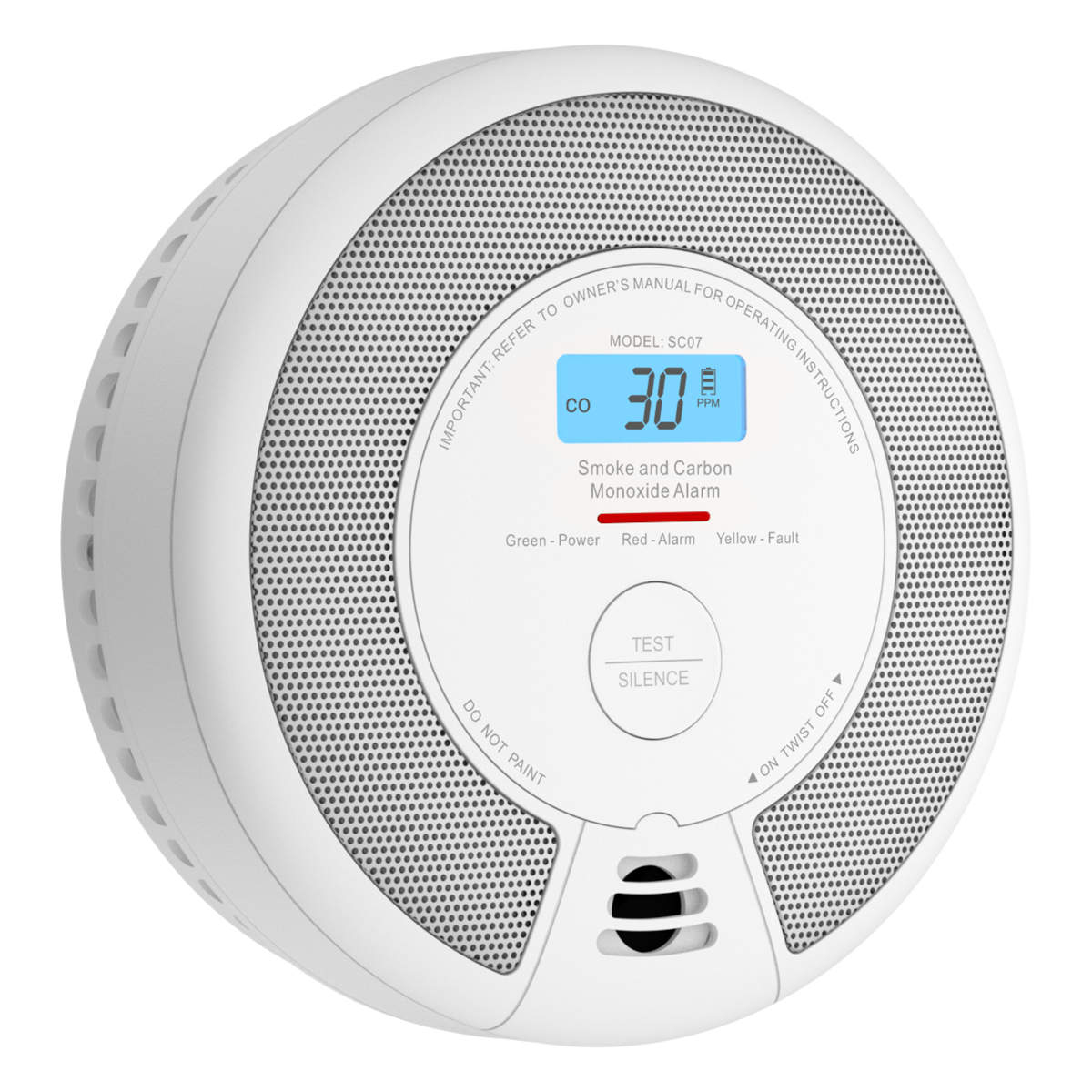 X-Sense SC07 Rauch- und Kohlenmonoxidmelder Kabellos 85 dB Weiß Grau