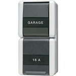 JUNG Wippe und Klappdeckel 876NAW WG800 IP44 m. Beschri.Feld 22x48mm 876NAW (876NAW)