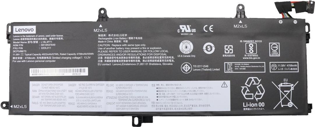 Lenovo Internal,3c,57Wh,LiIon,LGC (FRU02DL011)