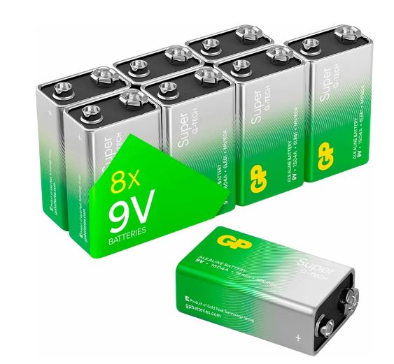 GP Batteries GP1604A-2LB8 9 V Block-Batterie Alkali-Mangan 9 V 8 St. (030E1604ALB8)