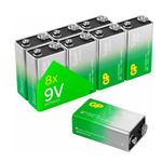GP Batteries GP1604A-2LB8 9 V Block-Batterie Alkali-Mangan 9 V 8 St. (030E1604ALB8)