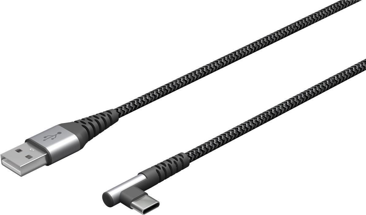 Goobay 64656 USB Kabel 1 m USB 2.0 USB C USB A Schwarz - Grau (64656)