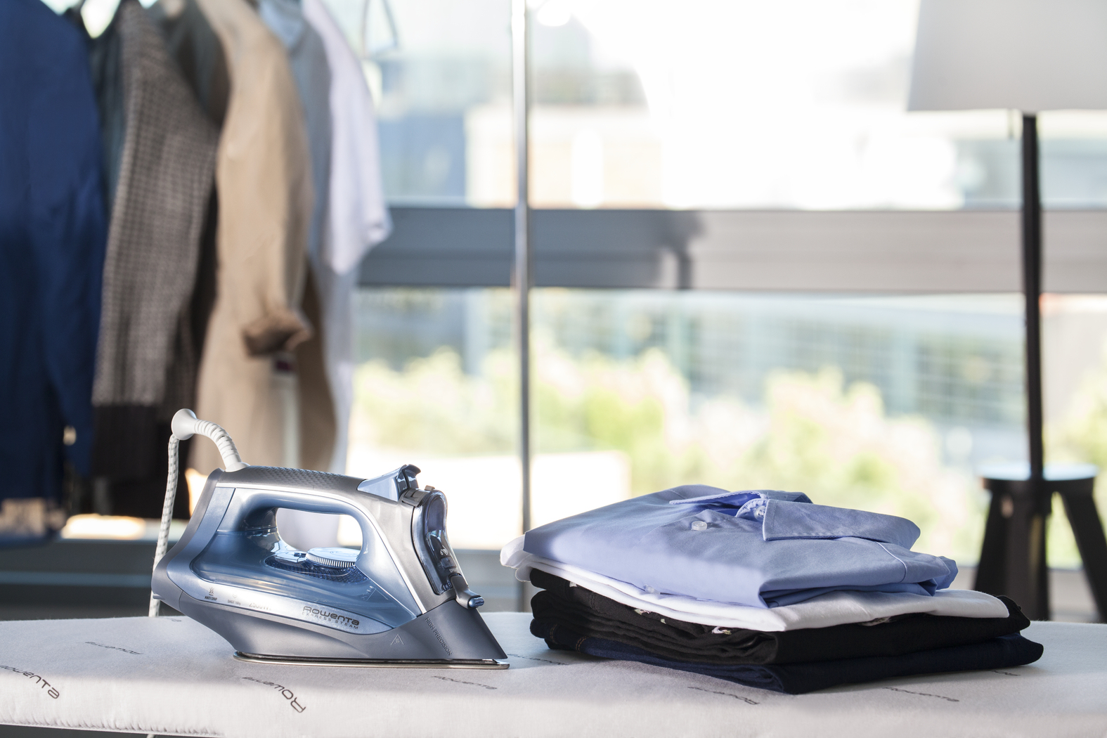 Rowenta Express Steam DW4308 Dampfbügeleisen 2500 W Microsteam 300 LASER Blau/Weiß