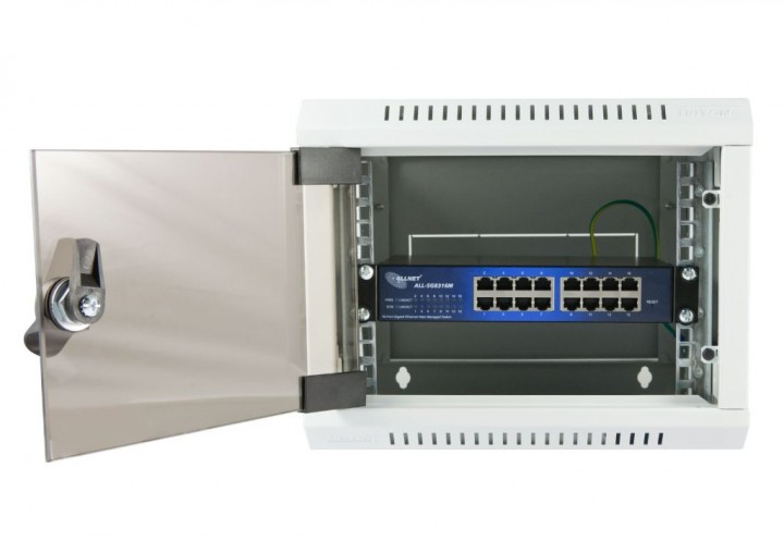 ALLNET ALL-SG8316M 16-Port Gigabit Managed Switch Lüfterlos Schwarz