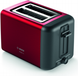 Bosch TAT3P424DE Toaster 2 Scheibe(n) Schwarz - Rot 970 W (TAT3P424DE)