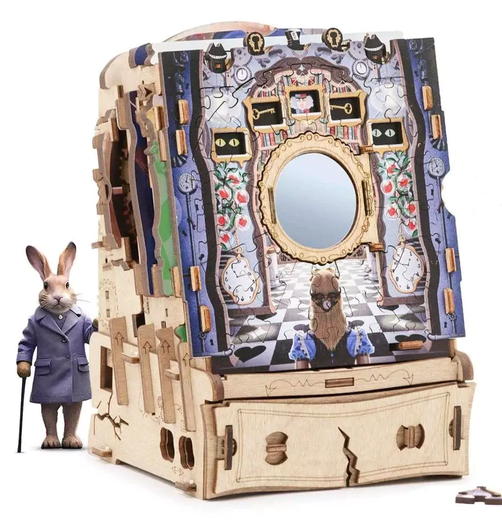 iDventure CluePuzzle The Wonderbox of Alice - Escape-Room-Puzzle-Box mit 180 Teilen ab 10 Jahren