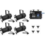 EUROLITE Set 4x PAR-30 Spot sw dim2warm + EDX-4 DMX RDM LED-Dimmerpack (20000696)