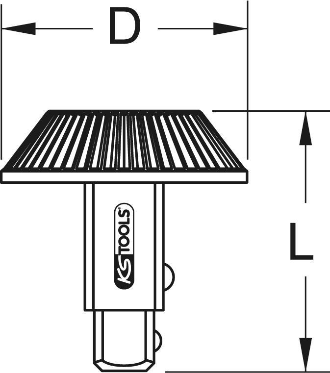 KS TOOLS Werkzeuge-Maschinen GmbH 1/2"+3/8" Drehknopf-Umsteckvierkant (516.1428)