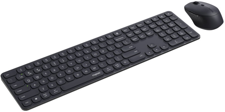 Rapoo 9810M Kabelloses Tastatur-Maus-Bundle QWERTZ Dunkelgrau