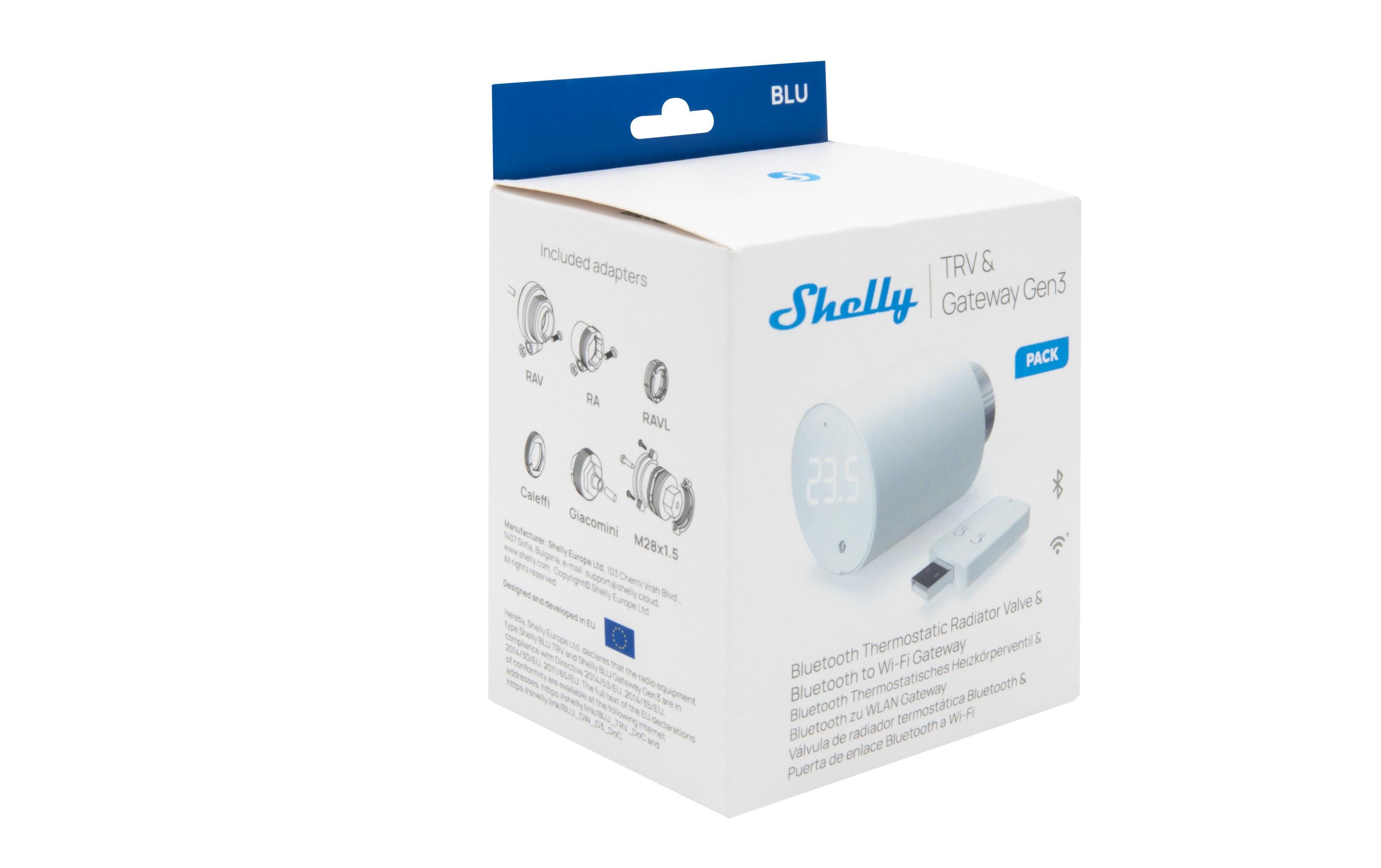 Shelly Plug & Play Blu TRV & Blu Gateway Gen3 Heizkörperthermostat