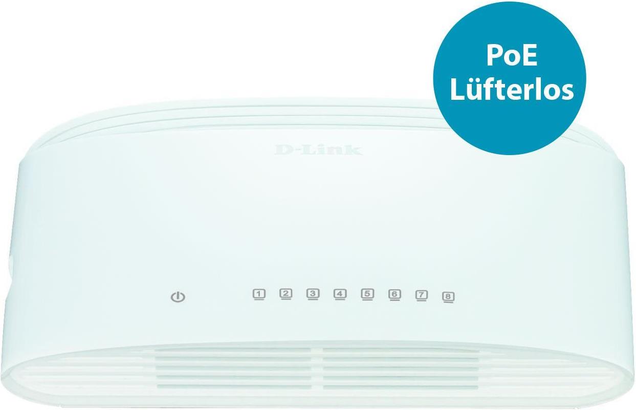 D-Link DGS-1008D Unmanaged Gigabit Switch 8 Ports Weiß