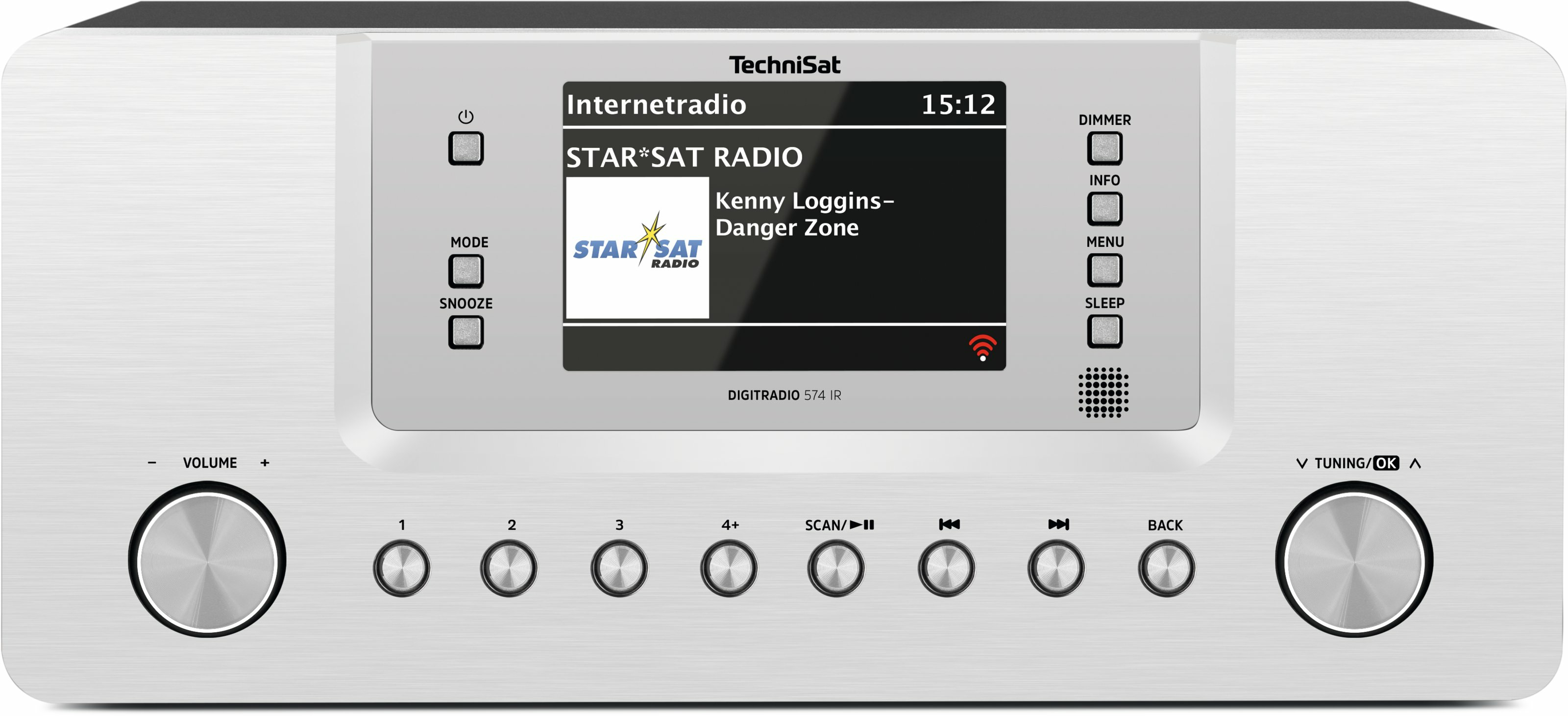 TechniSat DigitRadio 574 IR Internetradio DAB+/UKW 4" Farbdisplay Silber