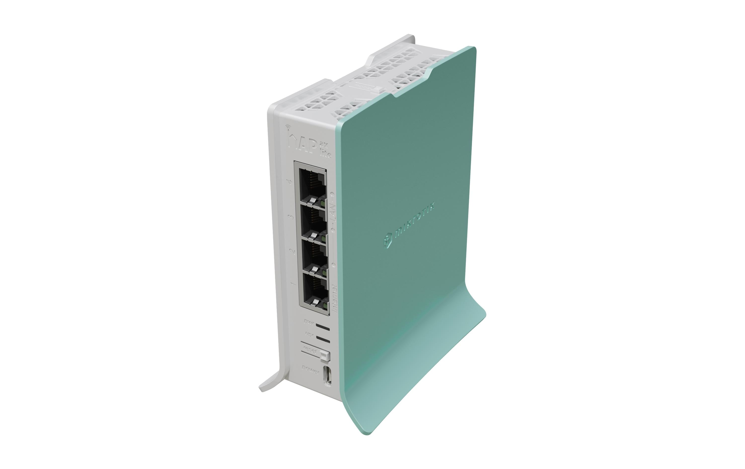 MikroTik hAP ax lite L41G-2AXD WLAN-Router Wi-Fi 6 Grün, Weiß