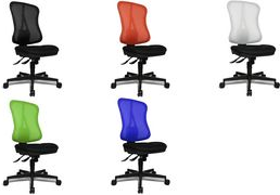 Topstar Bürodrehstuhl "Head Point SY", schwarz Bezug: 100 % Polyester, stufenlose Sitzhöhenverstellung, - 1 Stück (HE200 BC00)