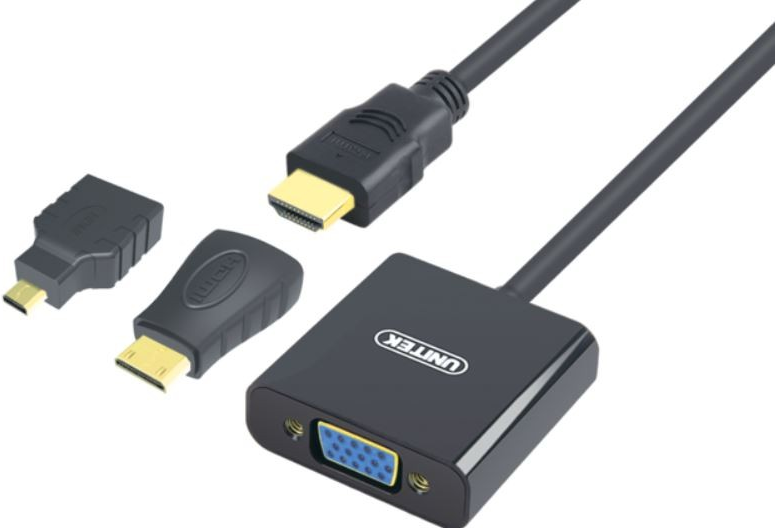 UNITEK Y-6355 Videokabel-Adapter VGA (D-Sub) HDMI Typ A (Standard) Schwarz (Y-6355)