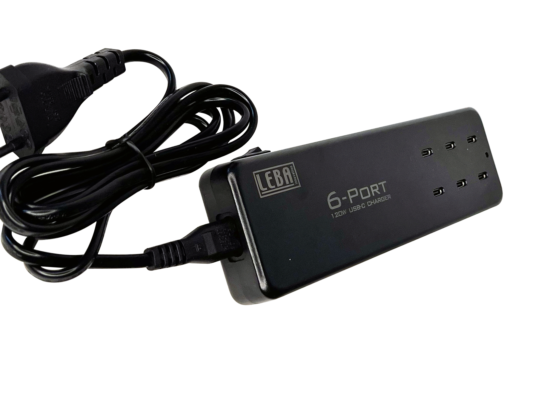 Leba NoteCharge 6 Ports USB-C Ladestation 20 W Schwarz