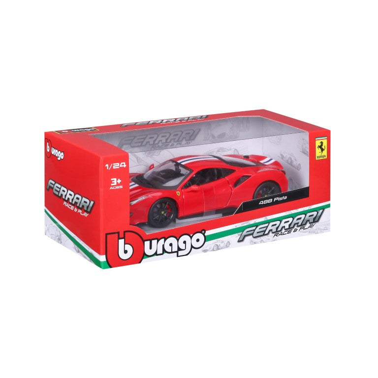 Bburago Ferrari 488 Pista 1:24 Modellauto Rot