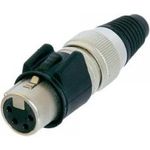 NEUTRIK XLR-Steckverbinder Buchse, gerade Polzahl: 4 Silber NC4FX-HD 1 St. (NC4FX-HD)