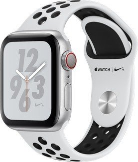 Apple Watch S4 Nike+ Alu 40mm Cellular Silber (Sportarmband platinum/Schwarz) (MTX62FD/A)