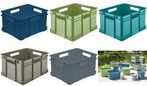 keeeper Aufbewahrungsbox Euro-Box XL "bruno eco", sky blue 28 Liter, Material: PP/Regranulat, rundum laufende Rippen, - 1 Stück (1545369500000)