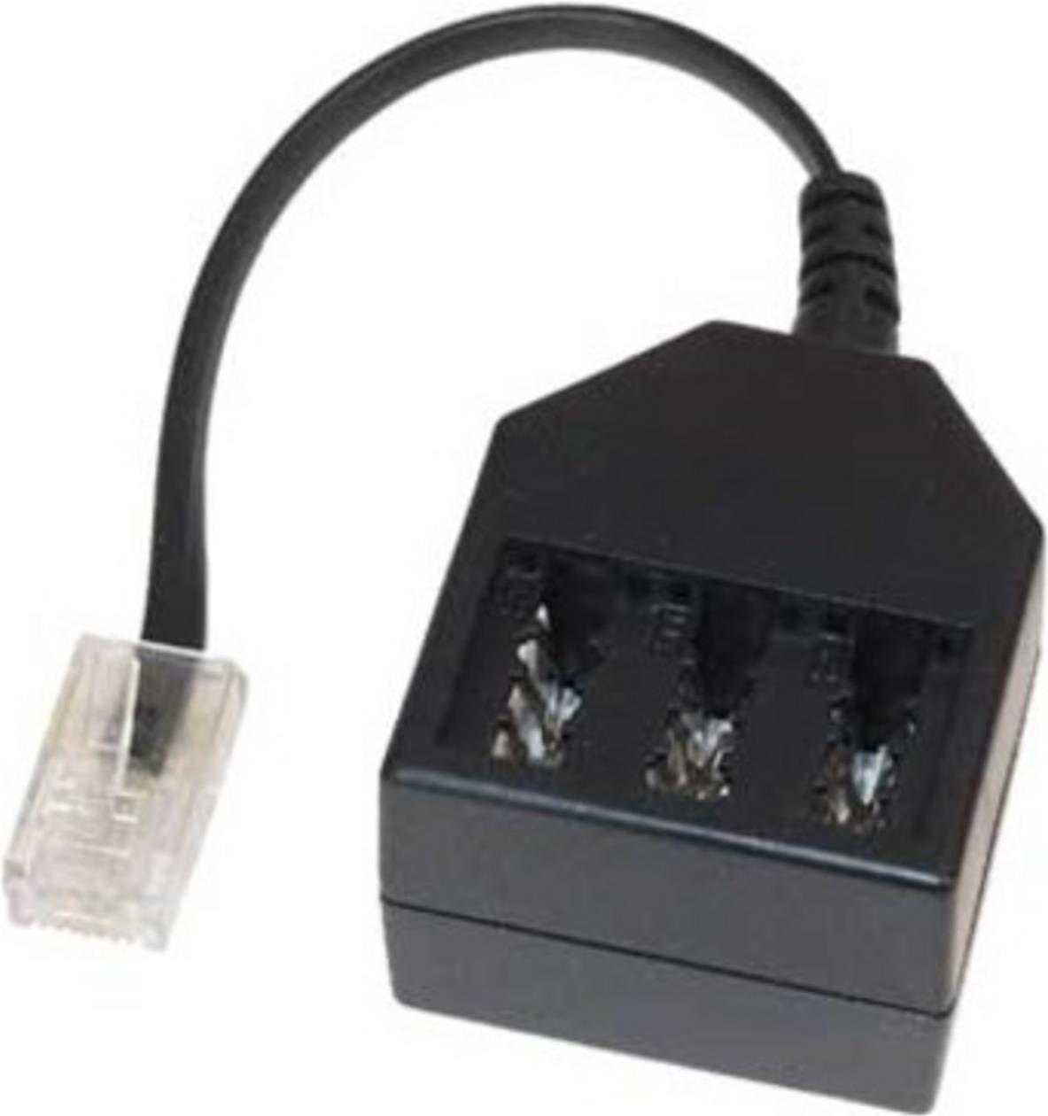 ShiverPeaks S/CONN maximum connectivity Telefon ISDN Adapter-Western-Stecker 6/4 auf TAE Kupplung NFN, 0,2m (71017-1)