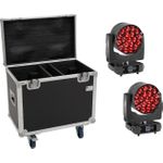 EUROLITE Set 2x LED TMH-H380 Beam/Wash/Flowereffekt + Flightcase mit Rollen