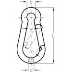 Wiedenmann Feuerwehr-Karabiner 50x5mm Form C rostfrei VE10St (18fwk050)