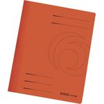 herlitz Schnellhefter easyorga, DIN A4, Manilakarton, orange 240 g-qm, gebrauchsfertig gefaltet, Metelldeckleiste, - 10 Stück (11037009)