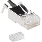 ACT RJ45 (8P/8C) CAT6A shielded modulaire connector for round cable with solid or standed conductors. Suitable for: Litze OD AWG23 /1.5 mm Rj45 plug c6a ftp od1.5 mm (FA2001)