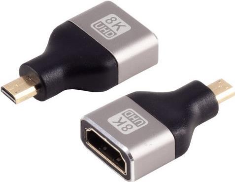 S/CONN maximum connectivity HDMI-D Adapter, HDMI-A Buchse, 8K, Metall (10-01058)