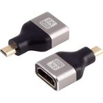 S/CONN maximum connectivity HDMI-D Adapter, HDMI-A Buchse, 8K, Metall (10-01058)
