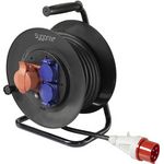 Sygonix SY-5806894 Kabeltrommel 25 m CEE-Stecker 16 A 5polig IP44 Schwarz
