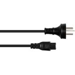 Alcasa P8005-S018 Stromkabel Schwarz 1,8 m Netzstecker Typ I C5-Koppler (P8005-S018)
