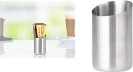 Esmeyer Zuckerstickhalter VISTA, rund, silber aus Edelstahl 18/10, mit gebürsteter Oberfläche, - 1 Stück (400-5192)