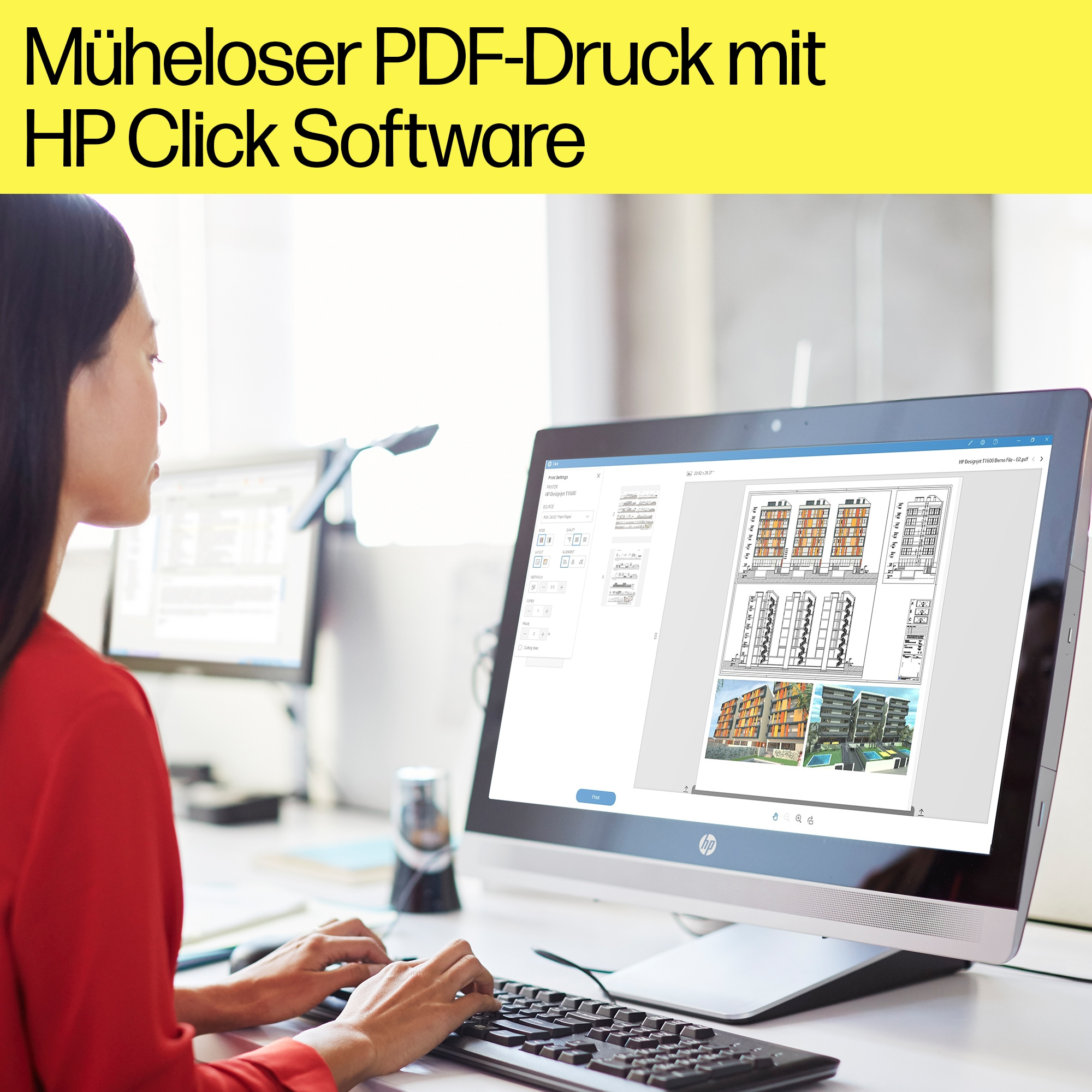 HP DesignJet T1600 36" Großformatdrucker 2400 x 1200 dpi Schwarz/Weiß