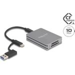 Delock Kartenleser (CFexpress Type A, SD, SDHC, SDHC UHS-I, SDHC UHS-II, SDXC, SDXC UHS-I, SDXC UHS-II, SD 3,0 UHS-I, SD 4,0 UHS-II) (91013)