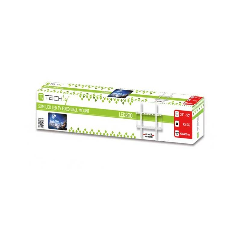 Techly ICA-PLB-162MW Wandhalterung 23"-55" Slim Fix 45 kg Weiß